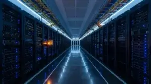 Server racks in a Tucson colocation data center